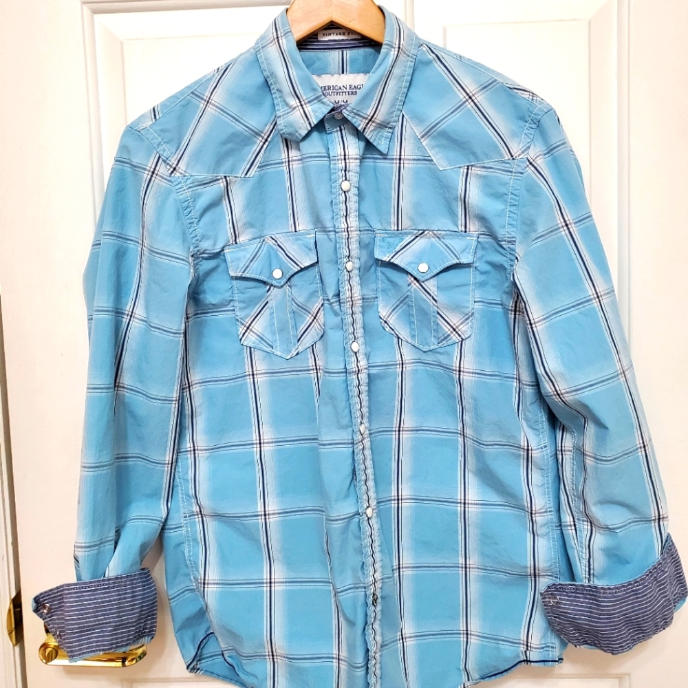 American Eagle Vintage Plaid Shirt